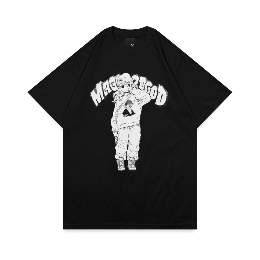 MAGO X MAGO "MAGO GIRL" TEE / BLACK