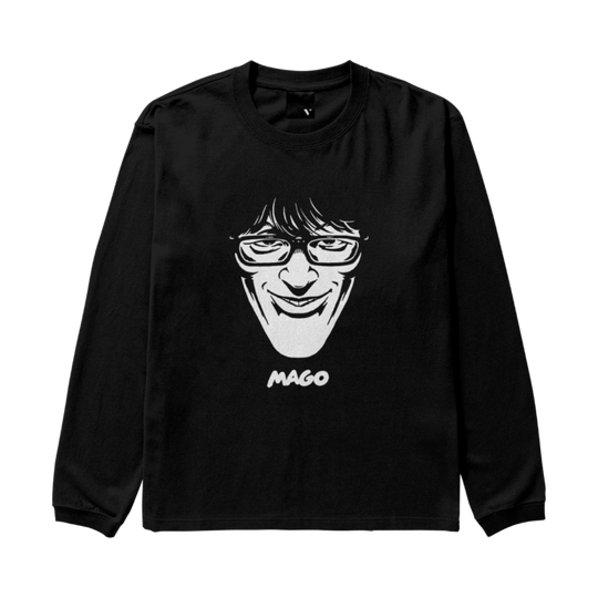 ＋魔 X MAGO "MAGO FACE" LS TEE / BLACK