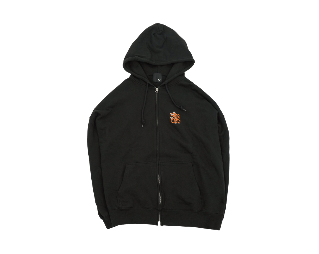 No 0 ZIP HOODIE / BLACK