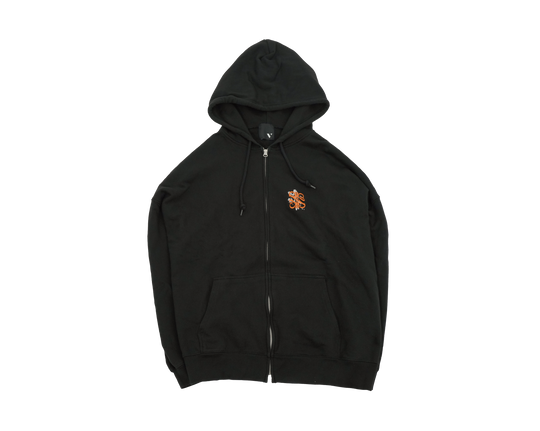 No 0 ZIP HOODIE / BLACK