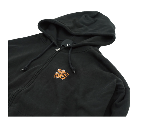 No 0 ZIP HOODIE / BLACK