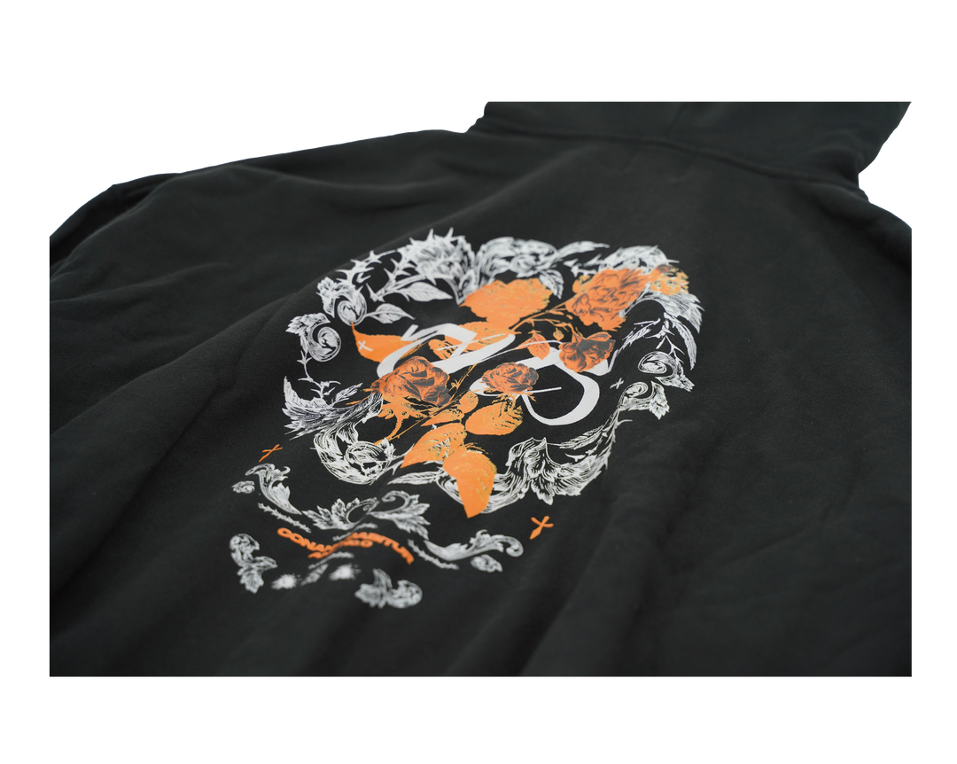 No 0 ZIP HOODIE / BLACK