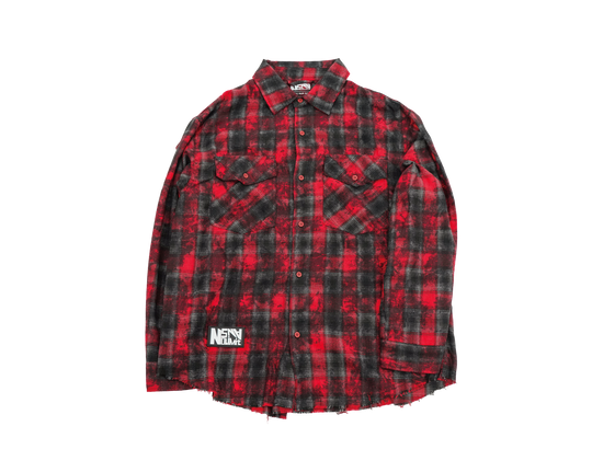 VINTAGE CHECK SHIRTS / BLACK / RED