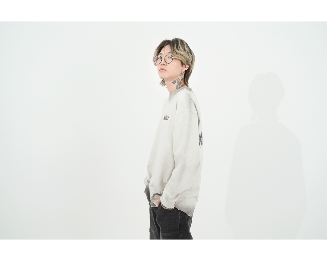 CIRCLE LS TEE / WHITE