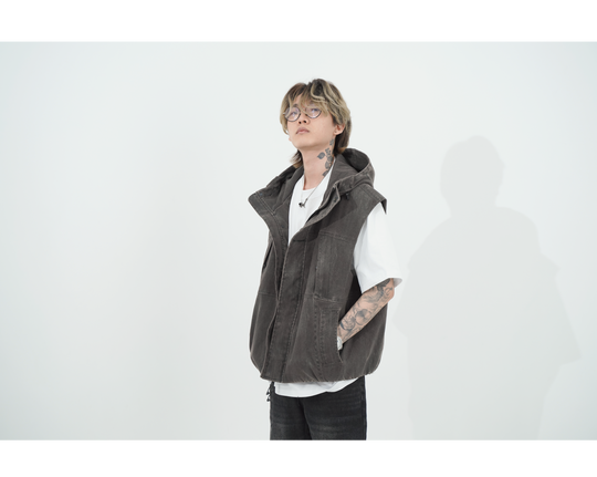 VINTAGE ARMY VEST / BLACK