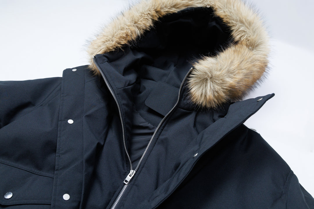 ANS DOWN JACKET / WHITE ・ BLACK