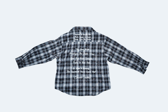 CHAIN EMBROIDERY LS SHIRTS / BLACK