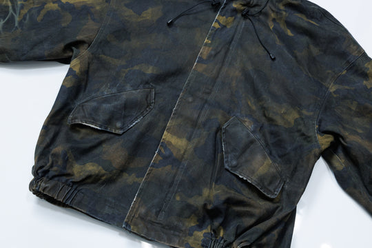 COTTON DUCK CAMO JACKET / CAMEL