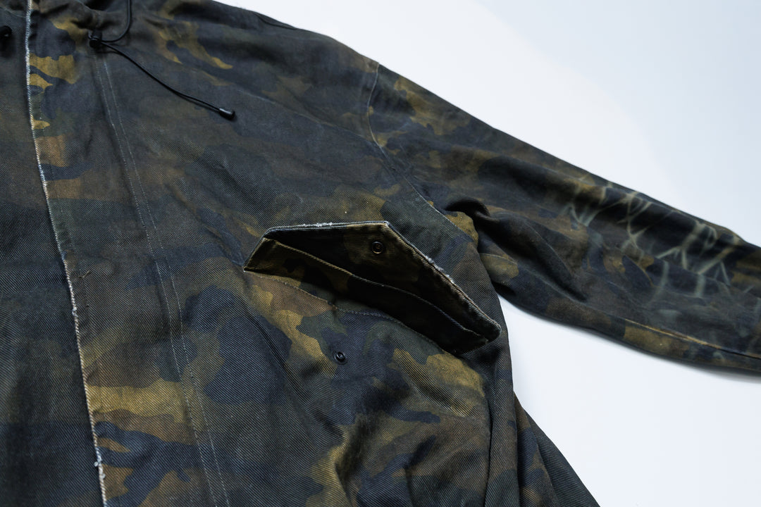 COTTON DUCK CAMO JACKET / CAMEL