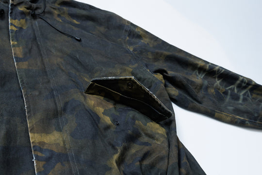 COTTON DUCK CAMO JACKET / CAMEL