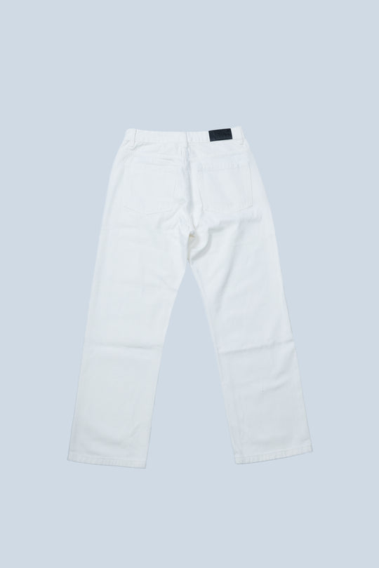 ANS WHITE DENIM PANTS / WHITE