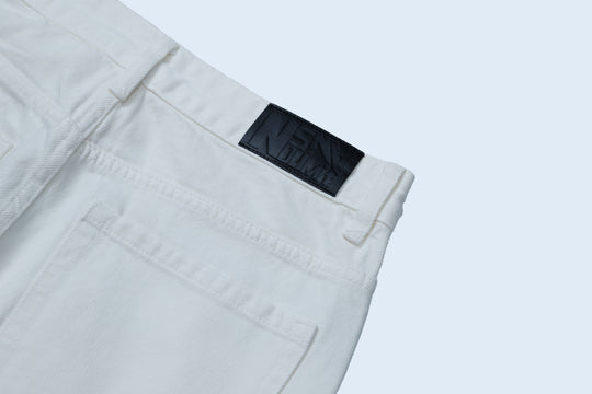ANS WHITE DENIM PANTS / WHITE