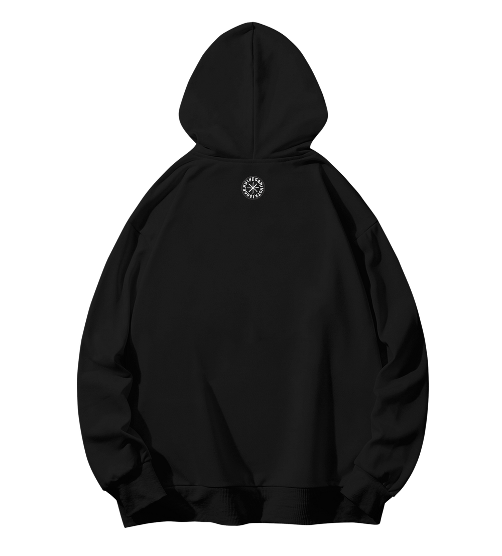 VARREL SQUARE MSG HOODIE / BLACK